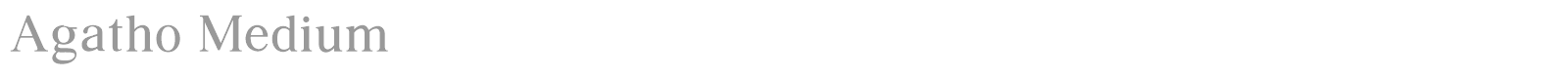 Agatho font preview